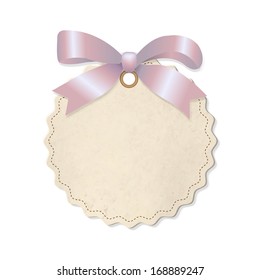 Retro Label With Ribbon, With Gradient Mesh, Vector Illustration