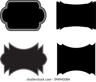 Retro Label Shape. Can be used as Insignia. Unusual banners for your design.