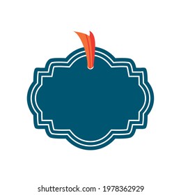 retro label tag isolated icon