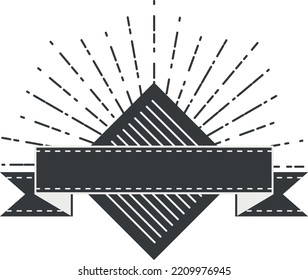 Retro label template. Vintage bursting stamp ribbon