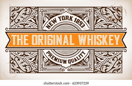 Retro Label with western style