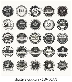 Retro labels and badges collection