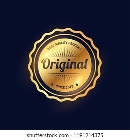 Retro labels and badges golden vector original and premium quality