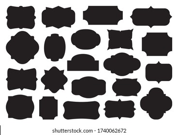 Retro Labels Collection Blank Decorative Badges Stock Vector (Royalty ...