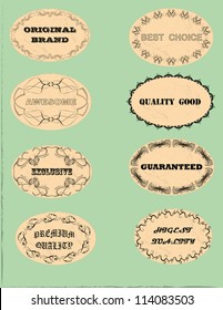 Retro labels and frames