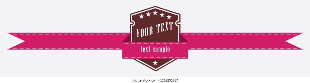  retro labels ,ribbon banner  icon on white background