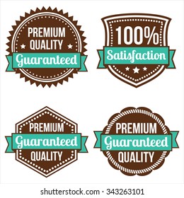 Retro Labels  - Set of 4 retro frame and banner designs.  Each frame is grouped individually and colors are global for easy editing.