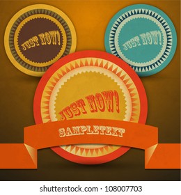 Retro labels for sticker, badge or emblem design set.
