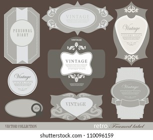 retro Labels with retro vintage styled design