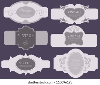 retro Labels with retro vintage styled design