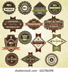 Retro labels, vintage vector design