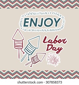 Retro Labor day digital design, vector illustration eps 10