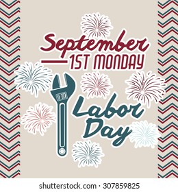 Retro Labor day digital design, vector illustration eps 10