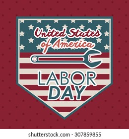 Retro Labor day digital design, vector illustration eps 10