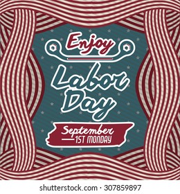 Retro Labor day digital design, vector illustration eps 10