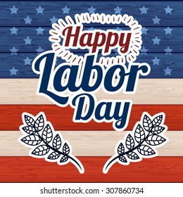 Retro Labor day digital design, vector illustration eps 10