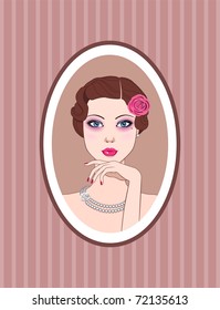 Retro lady portrait