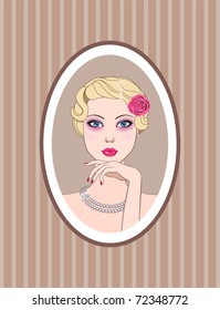Retro lady portrait