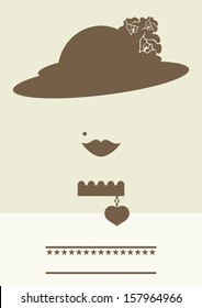retro lady poster