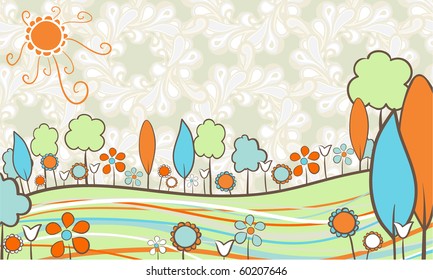 Retro landscape