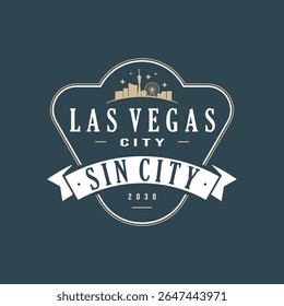Retro Las Vegas City Emblem