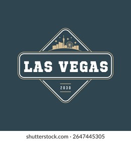 Retro Las Vegas emblem Design