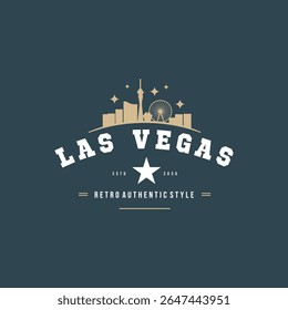 Retro Las Vegas Skyline Design