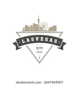Retro Las Vegas Skyline Emblem