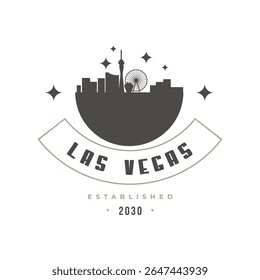Retro Las Vegas Skyline Logo