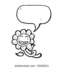 flor retro riendo