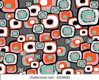 retro lava flower squares (vector)