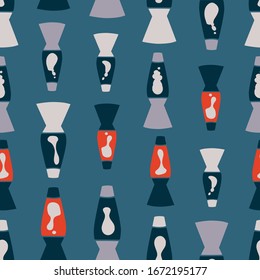 Retro Lava Lamp Vector Pattern