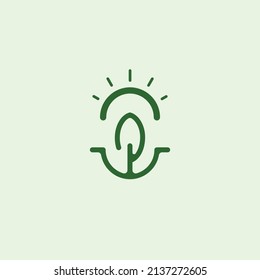 Retro Leaf Logo Design Template, Simple Leaf Icon Design Template