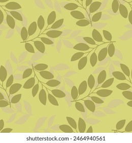 retro leaves simple repeating pattern 