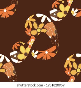 Retro letter D from the alphabet seamless repeat