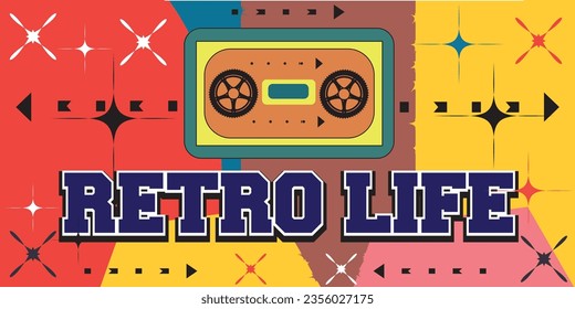 the retro life theme and pattern