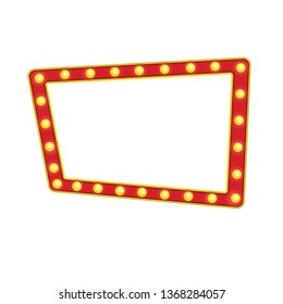 45 Red Marquee Light Board Sign Retro On White Background Stock Vectors ...