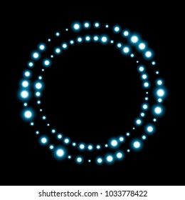 Retro Light Circle Frame. Vector