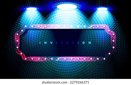 Retro light sign. Vintage style banner. Vector illustration.