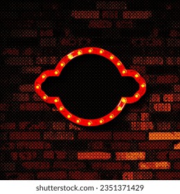 Retro light sign. Vintage style banner. Vector illustration.