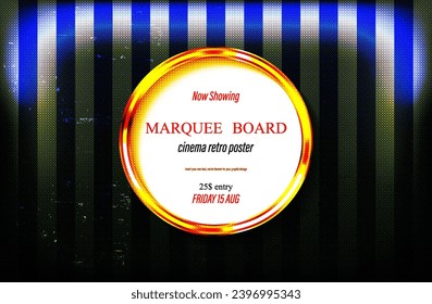 Retro light sign. Vintage style banner. Vector illustration.