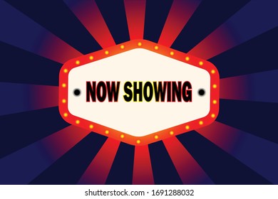 the retro light theater billboard sign