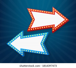 Retro lightbox billboard vintage frame. Lightbox with customizable design. Classic banner for your projects or advertising.