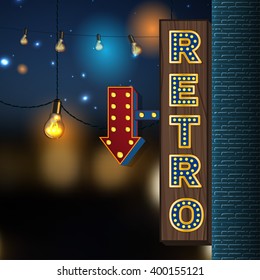 Retro Lights Banner