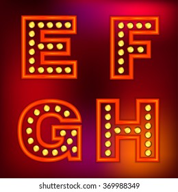 Retro Lights Letters