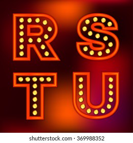 Retro Lights Letters