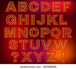 Retro Lights Letters