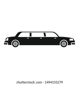 Retro limousine icon. Simple illustration of retro limousine vector icon for web design isolated on white background