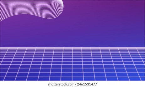 Retro Line Deep Purple Gradient Background