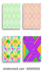 Retro Line Pattern. Abstract Posters. Vector.